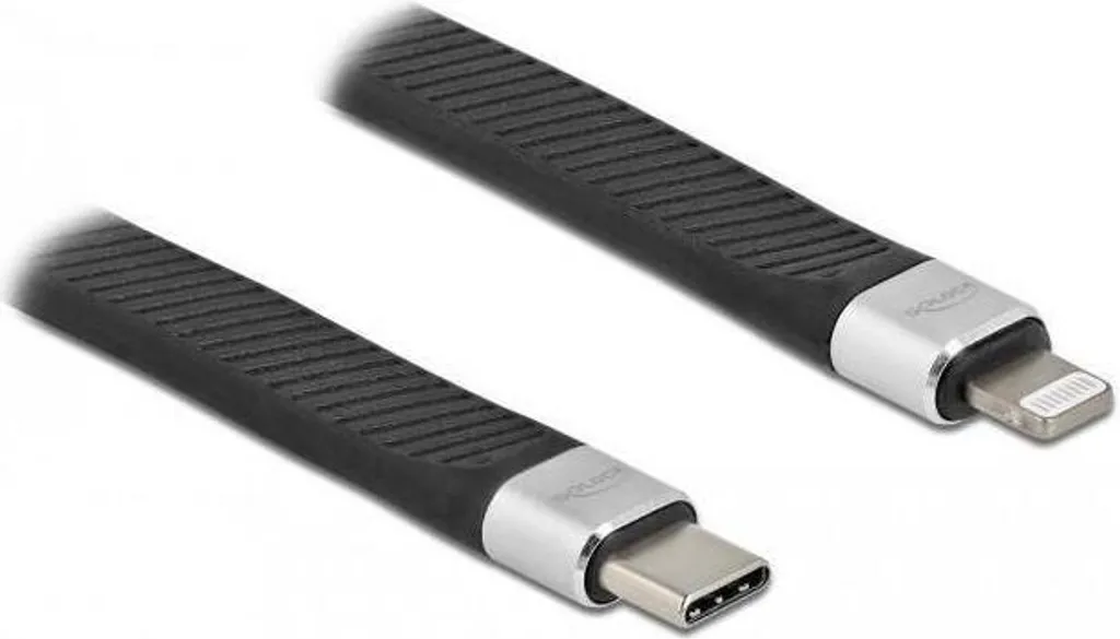 Cavo Lightning Delock Nylon: Eleganza e Durata in Argento/Nero