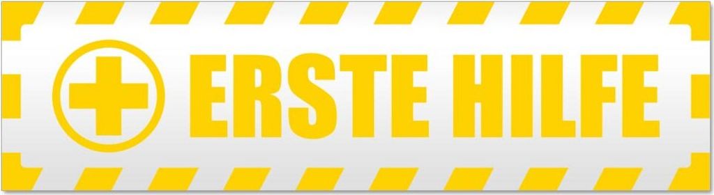 Erste Hilfe gestreift Magnetschild Schild magnetisch