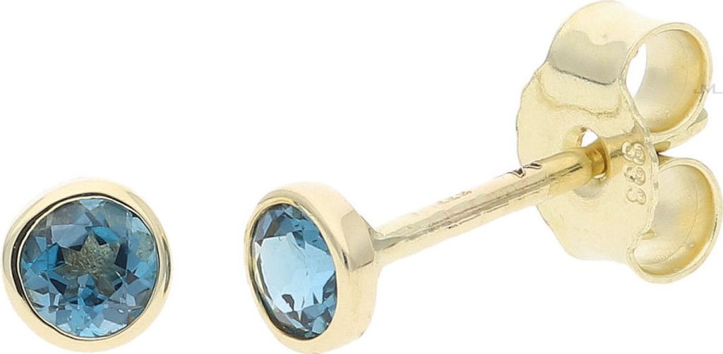 JuwelmaLux Blautopas London Blue Ohrstecker 333 Gold JL39-06-0431