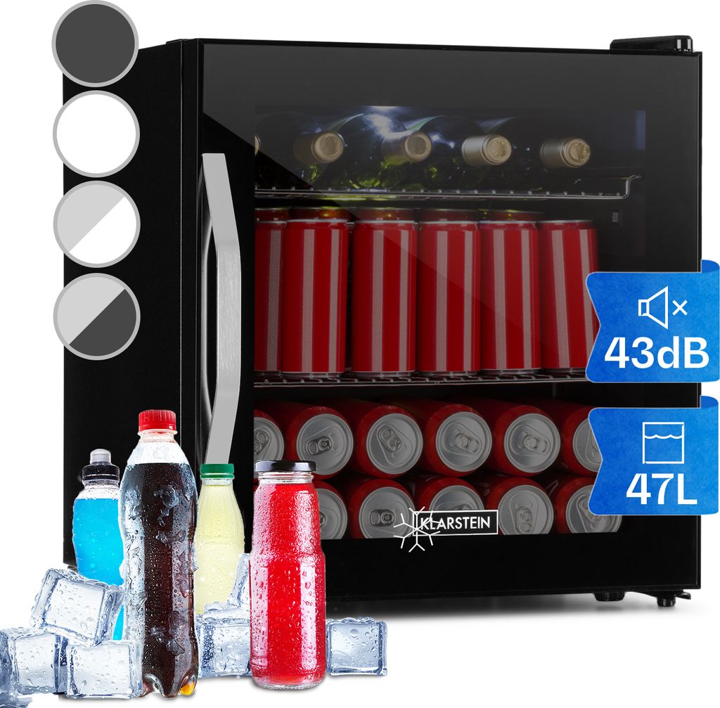Klarstein Mini Kühlschrank mit Glastür, Mini-Kühlschrank Produktbild 