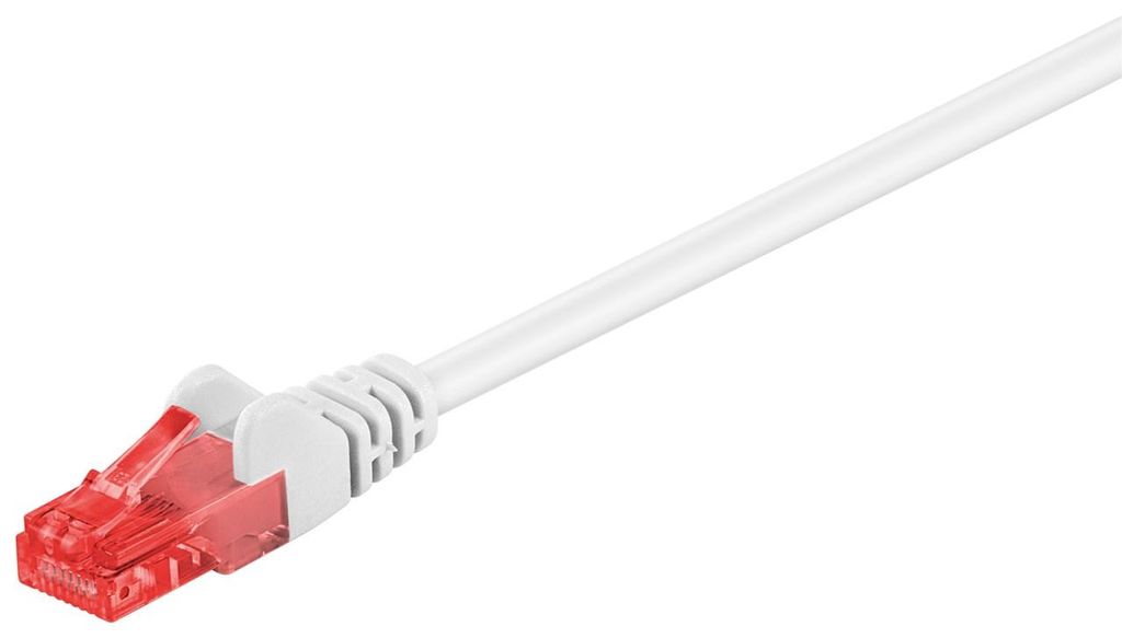CAT 6 Netzwerkkabel, U/UTP, weiss, 1.5m