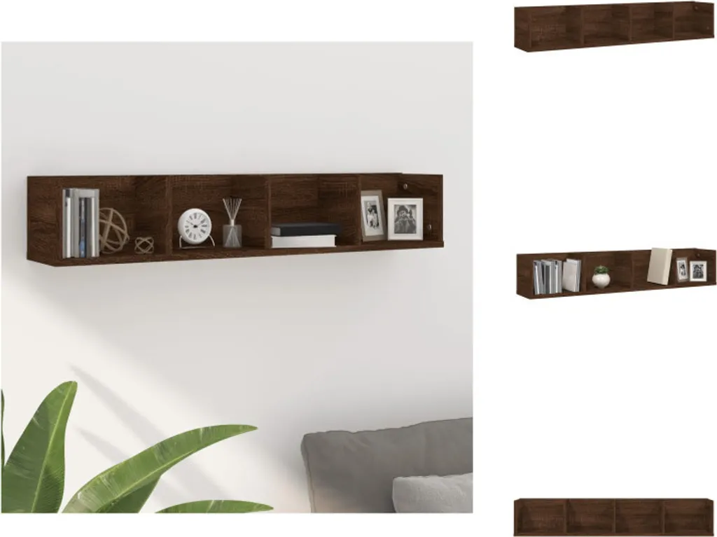 VidaXL Scaffale CD Marrone Rovere 100cm - Organizza la tua Musica