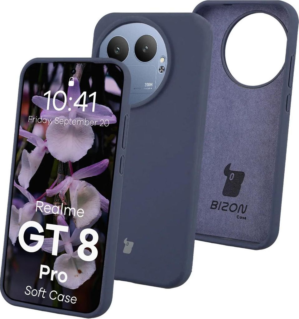 Silikon Handyhülle für Realme GT 8 Pro, Bizon Soft Case, Dunkelblau