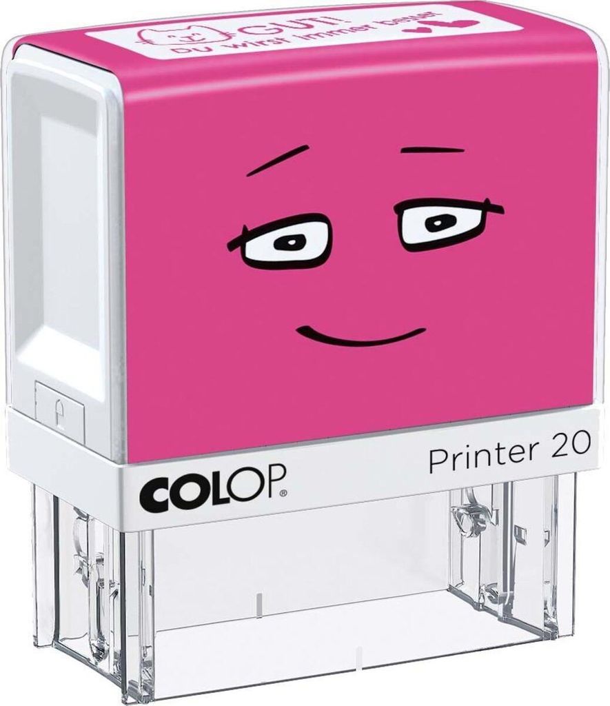 Motivations Stempel Gut du wirst immer besser soft pink 38x14mm