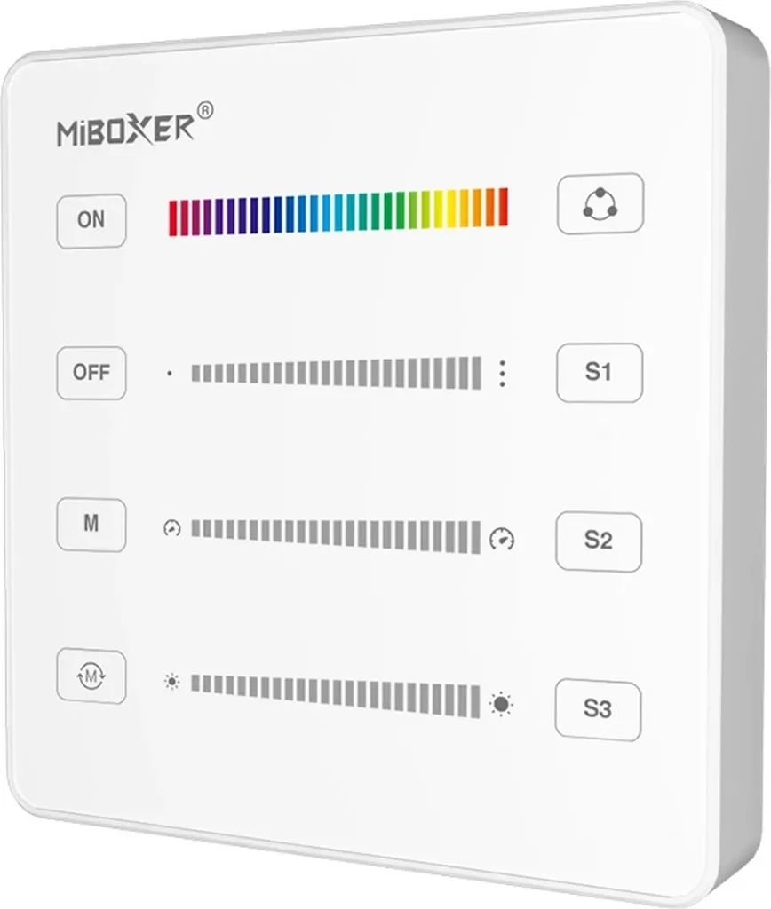 Télécommande Murale Tactile B6 Blanche pour Ruban LED et Ampoules