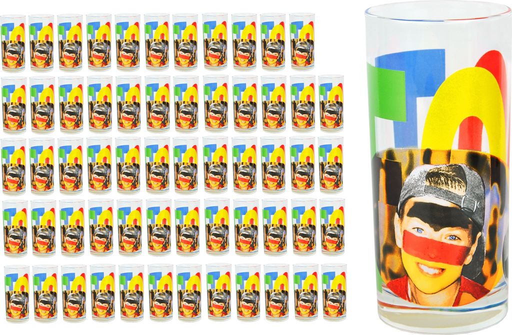 60er Set Wasserglas Face Tatoo