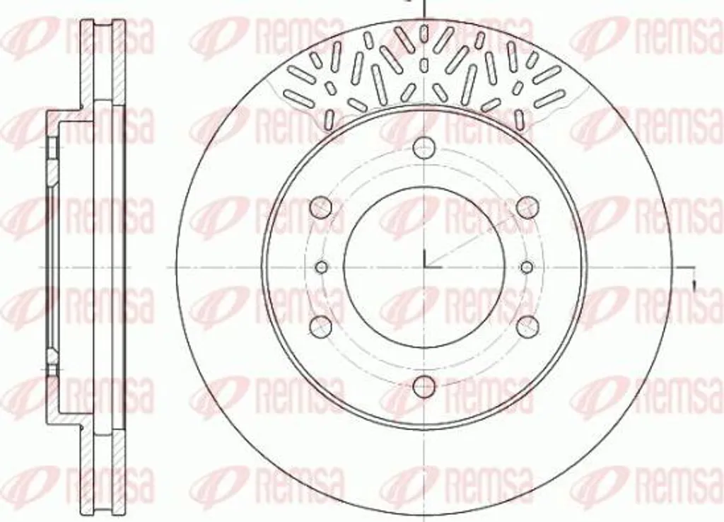Disque de frein REMSA anti-vibration pour corriger le Pajero OE