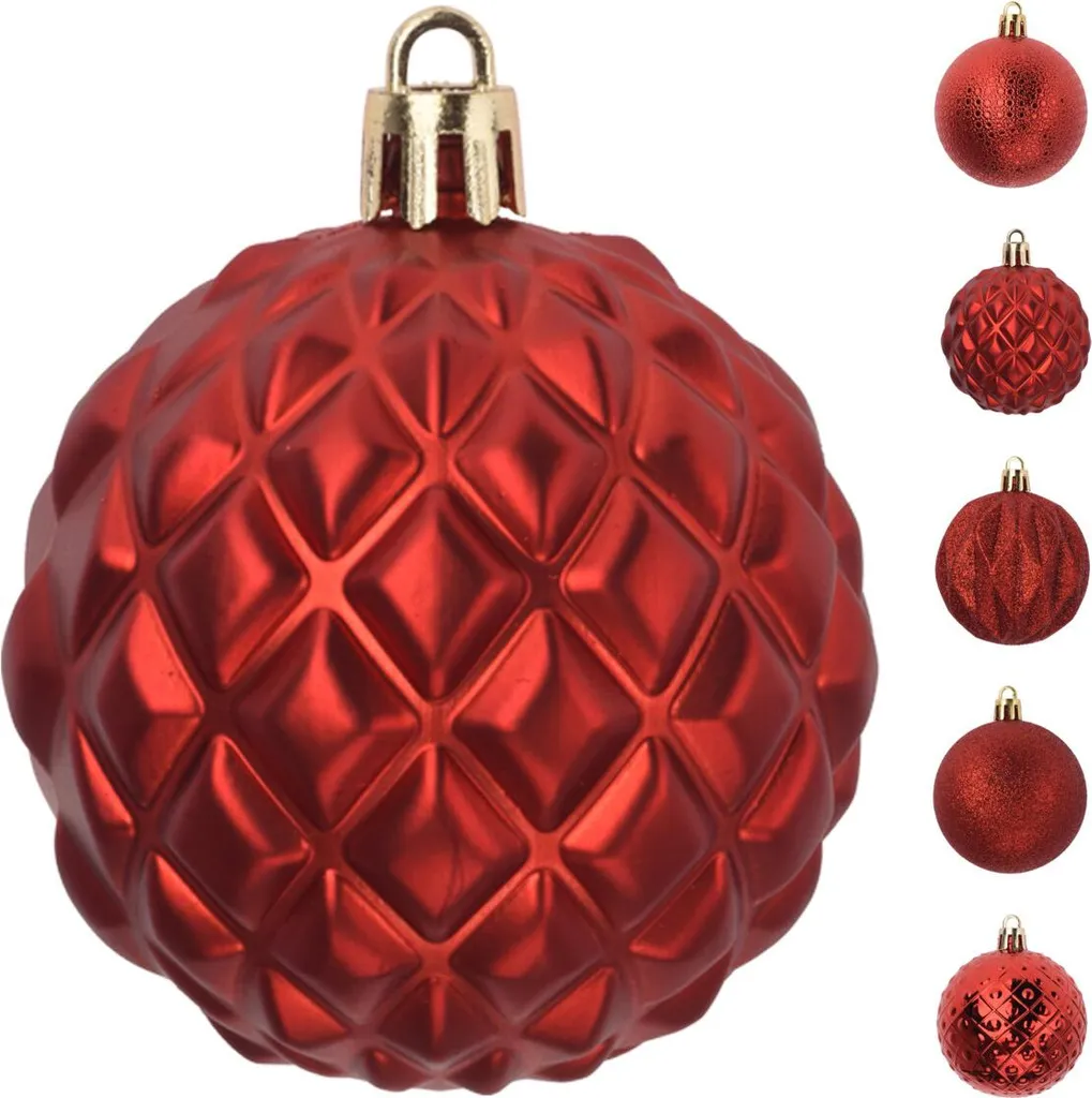 Lot de 35 boules de Noël 6 cm incassables pour décoration de fête - 3