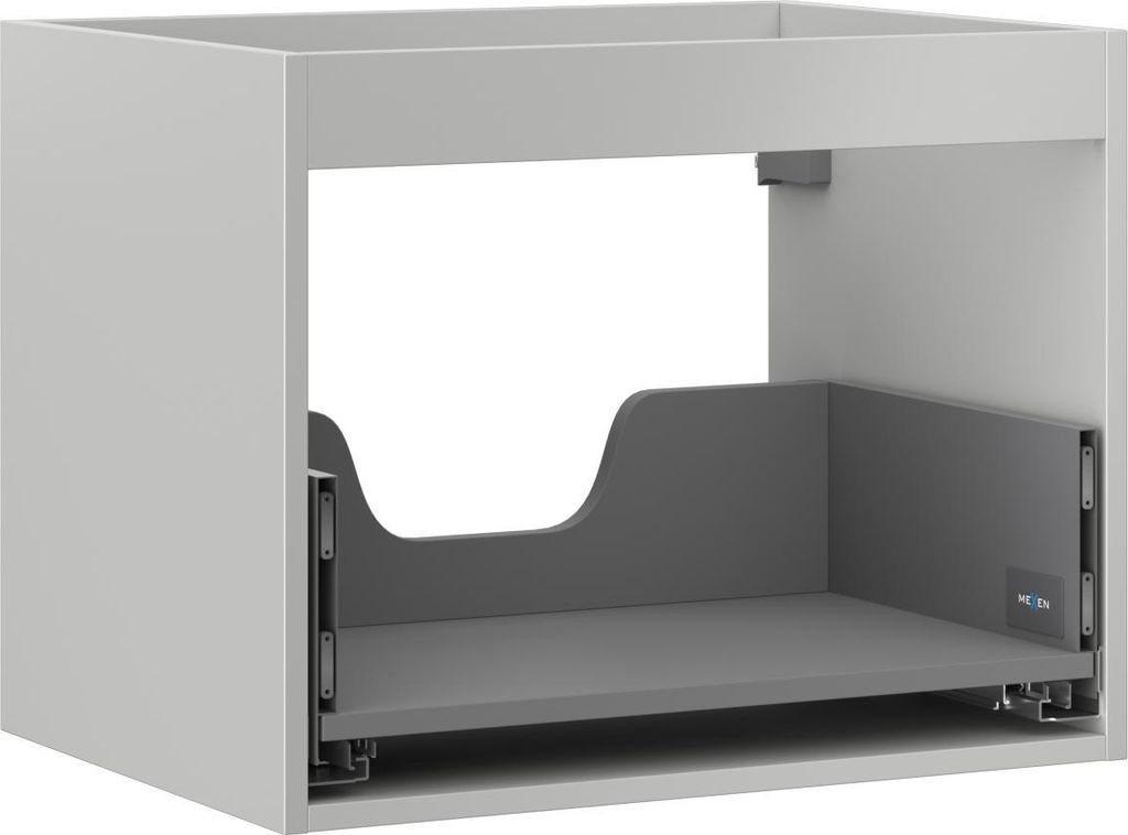 Mexen Box-A Korpuskörper für Waschtischunterschrank 60 cm, 1 Schublade, graues Matt - 91AX0-0600-470-1-62