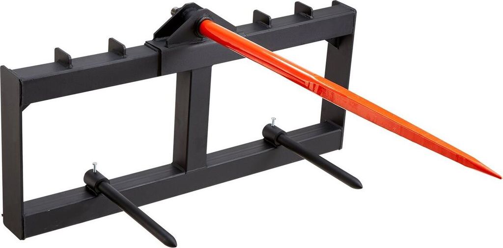 49-Zoll-Heugabel, Ballengabeln mit 1600 lbs Tragkraft, Anbaugerät für Kompaktlader mit 2 Stück 17,5-Zoll-Stabilisierungsgabeln, Schnellwechsel-S...