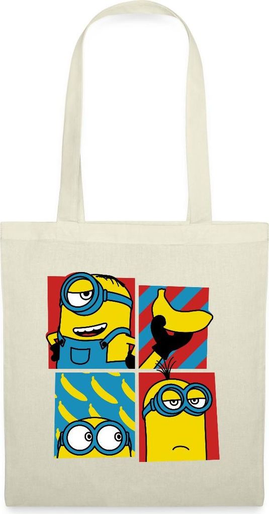 Spreadshirt Minions Stuart Bob Kevin Humor Despicable Me Stoffbeutel, One size, Natur