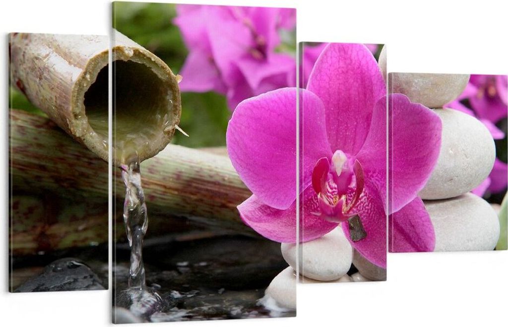 Bild auf Leinwand - Leinwandbild - Orchidee Bambus Produktbild 