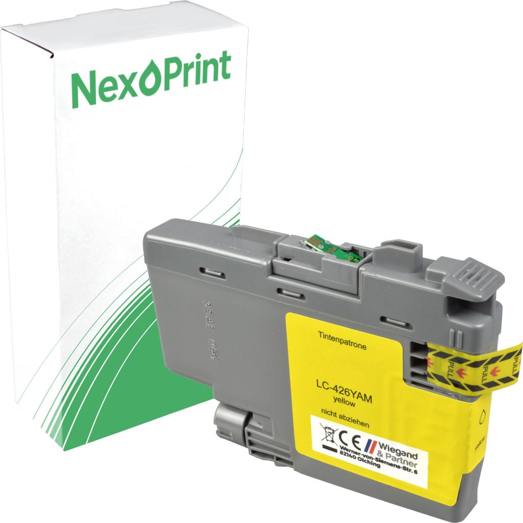 NexoPrint LC-426Y yellow Druckerpatronen kompatibel zu Brother MFC-J 4540 DW XL MFC-J 4540 DWT Mini 19 Biz-Step ca. 1500 Seiten