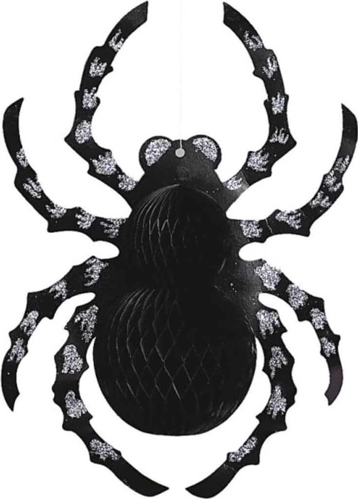 Hängedeko Karton Spinnen Glitter ca. 35cm