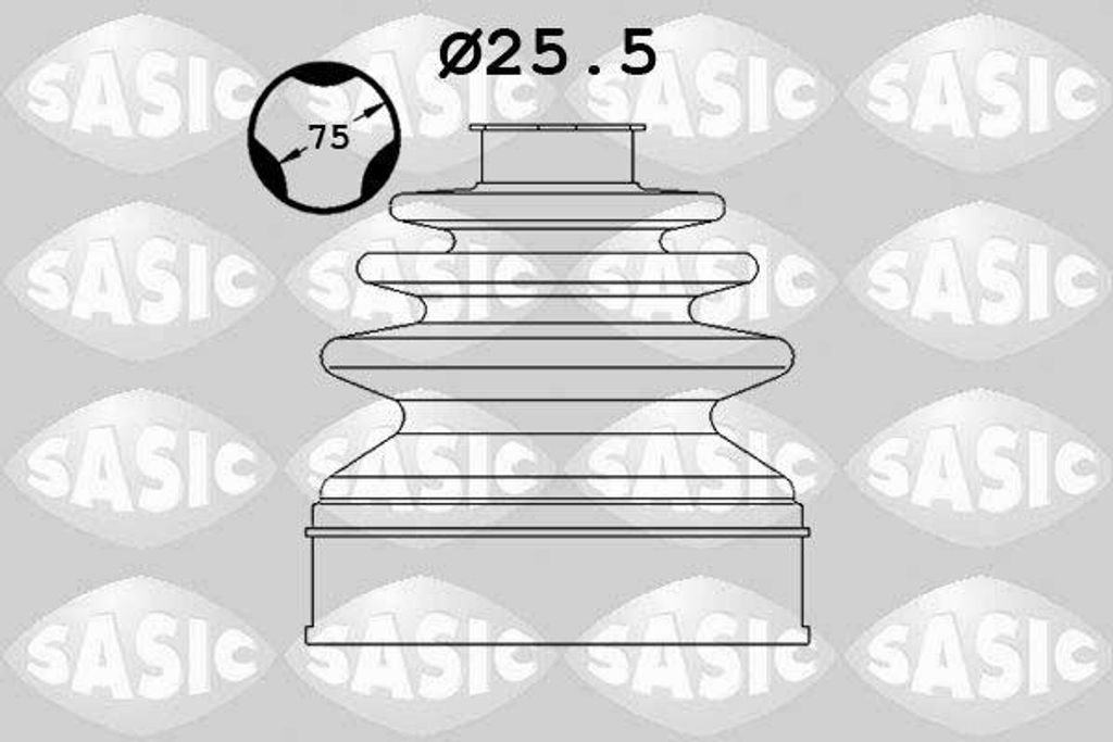 SASIC 1900026 Manschettensatz, Antriebswelle OE 3287C9 kompatibel mit C5, C6, Galaxy, Mondeo, S-Max