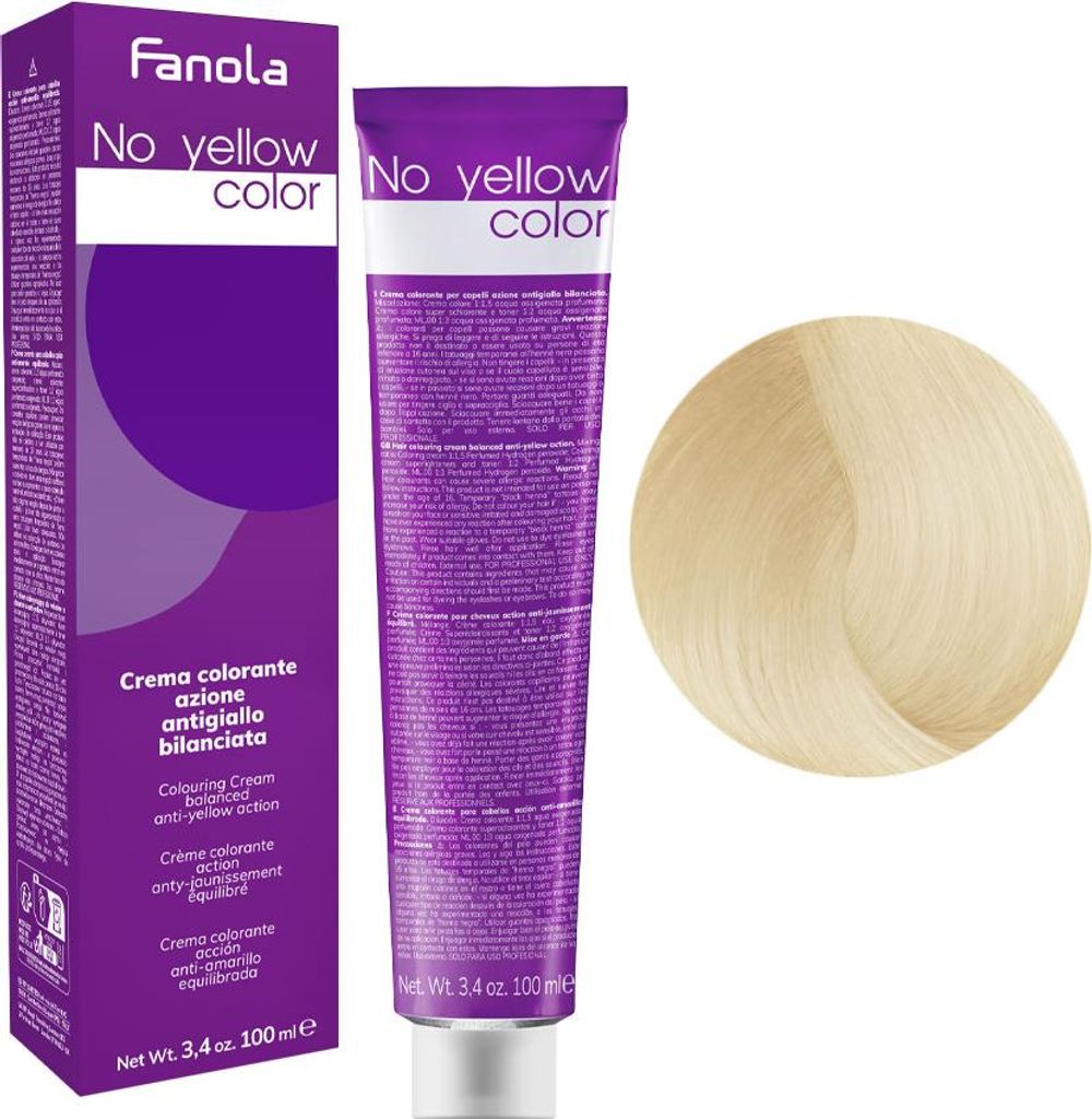 Fanola No Yellow S.1202 Haarfarbe 100 ml Produktbild 