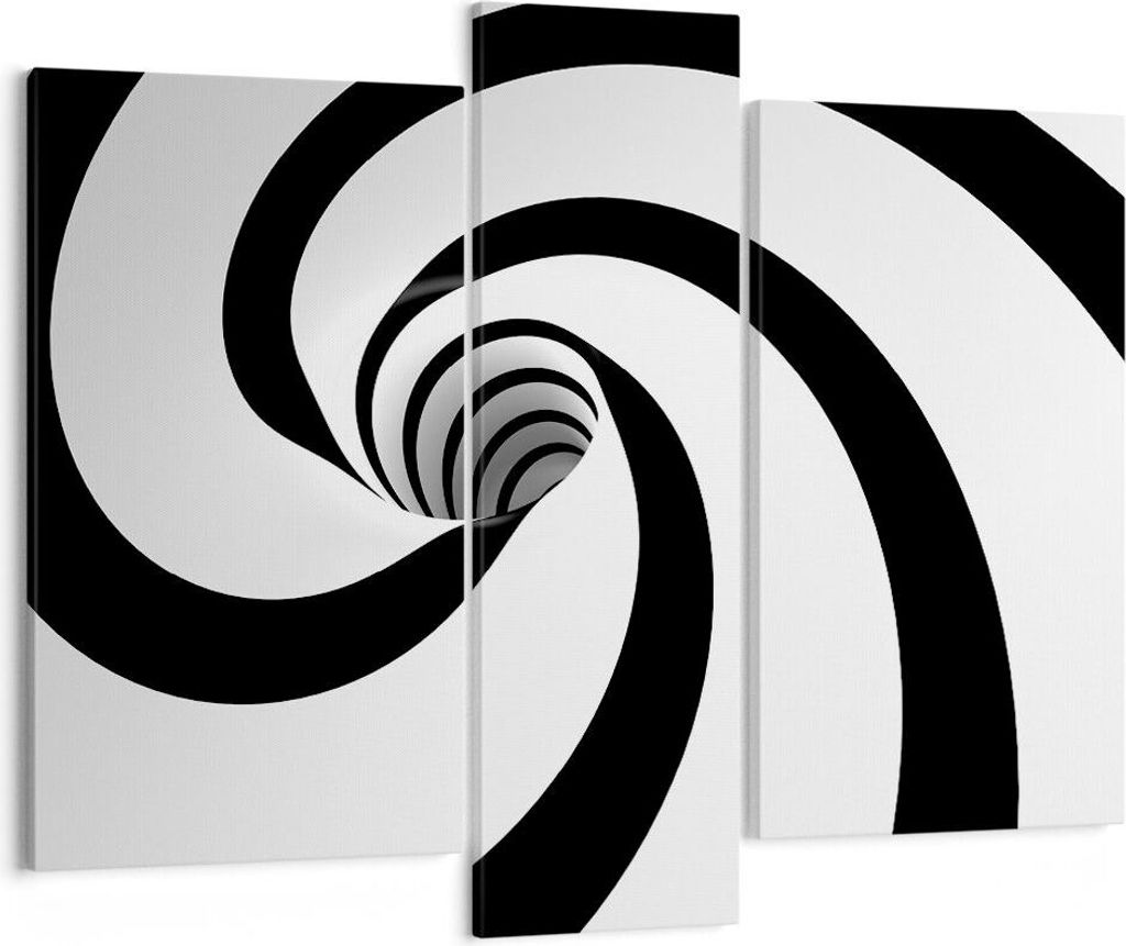 Bild auf Leinwand - Leinwandbild - Spirale Streifen Komposition - 95x80cm - Wand Bild - Wanddeko - Leinwanddruck - Bilder - Kunstdruck - Wanddekora...