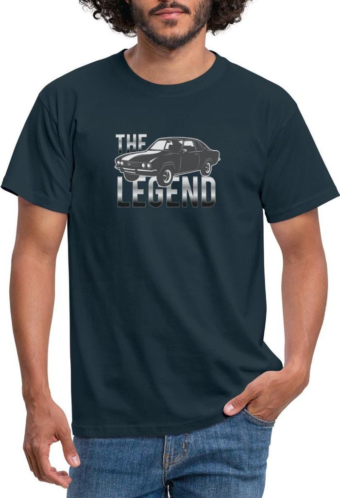 Spreadshirt Opel Manta The Legend Männer T-Shirt, S, Navy