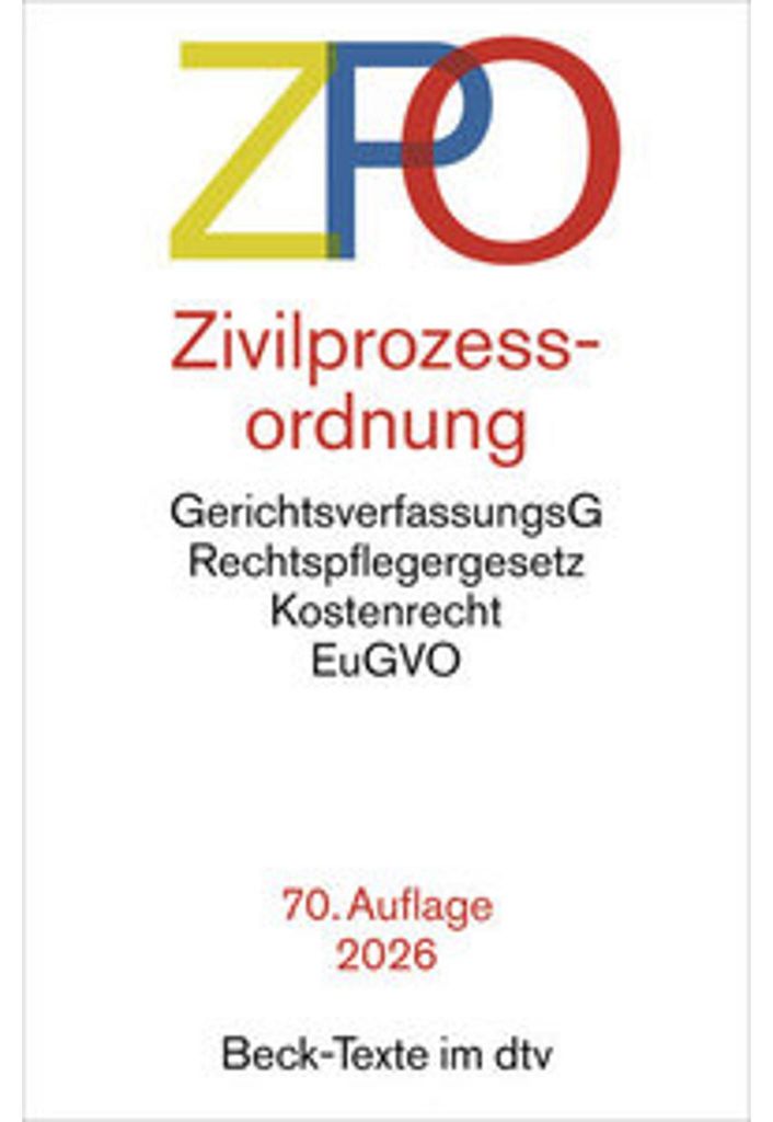 Zivilprozessordnung. ZPO