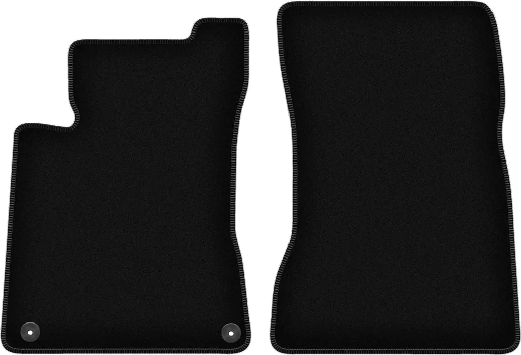 Wielganizator Tappetini anteriori in velluto per Mercedes CLS C118 (2019-, berlina, station wagon) neri, set 2 pz, con fissaggi