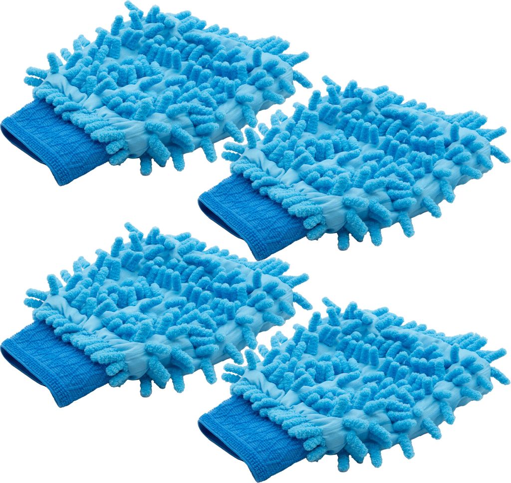 4x Mikrofaser Handschuh Waschhandschuh Polierhandschuh Putzhandschuh Autowäsche
