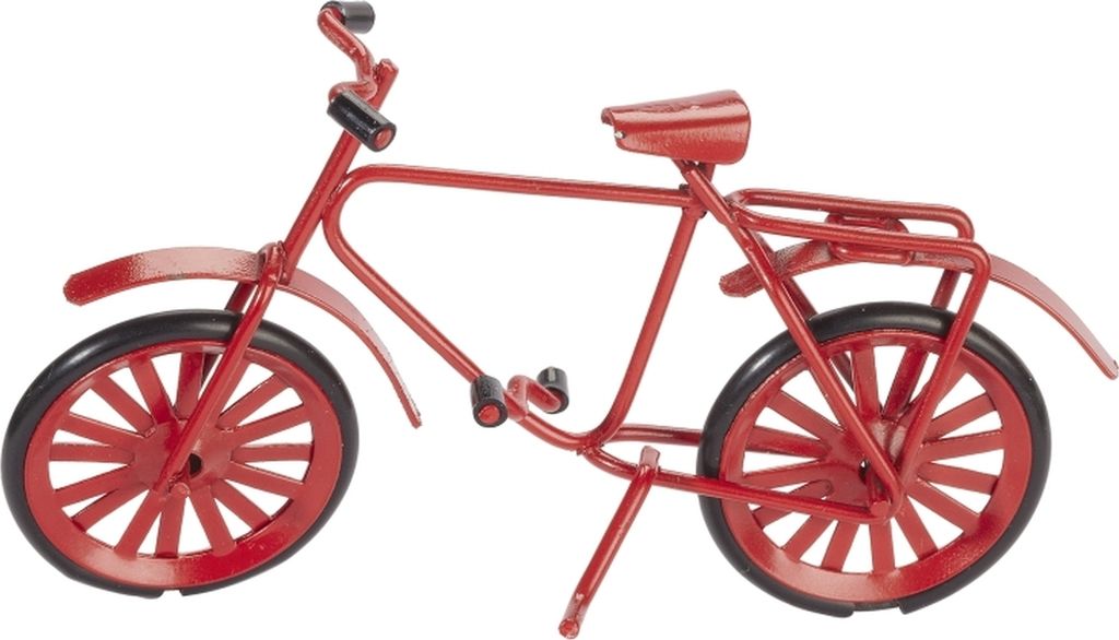 Hobbyfun 3470020 Miniatur Fahrrad rot Deko 9 cm Produktbild 