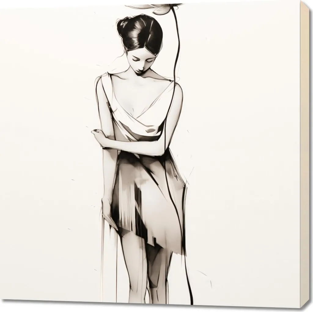 Grand Tableau Carré Fleurs Solitaires Muse 90x90 - Toile Déco Premium