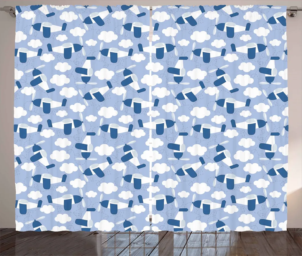 ABAKUHAUS Tenda Aereo Vintage 280x245 cm | Tende Rustiche Blu Navy