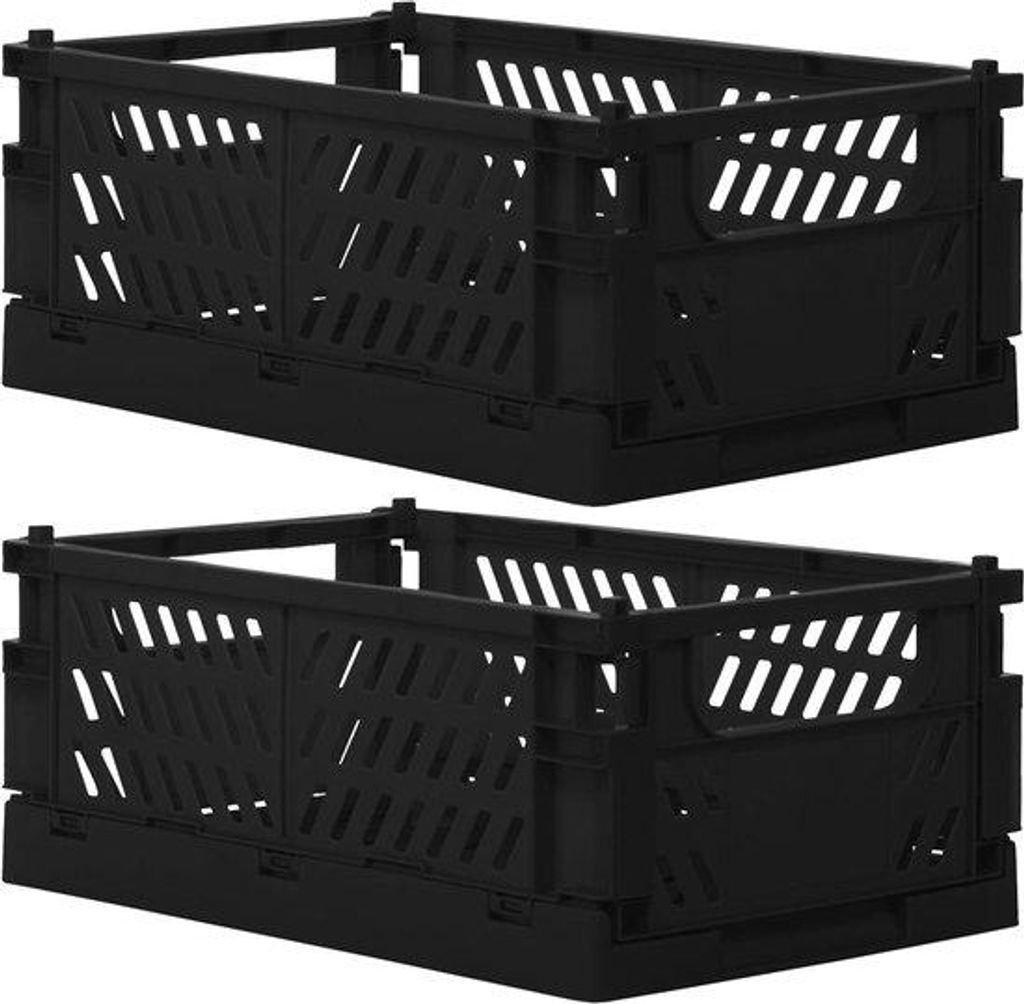 2-teiliger Klappbox 25x165x10cm schwarz