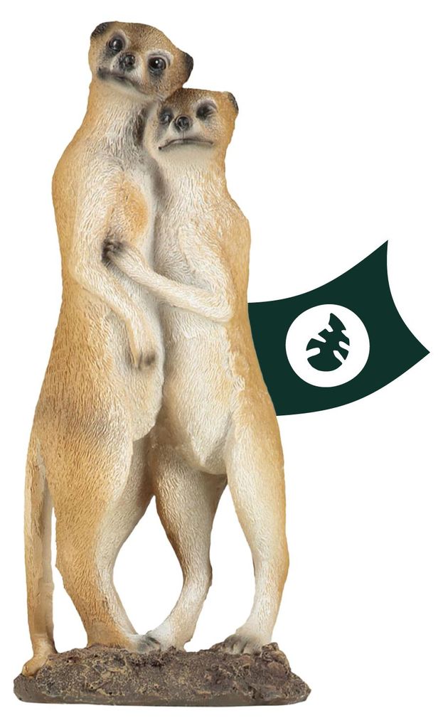 Safari Gartenfiguren Elefant, Schildkröte und Erdmännchen Produktbild 