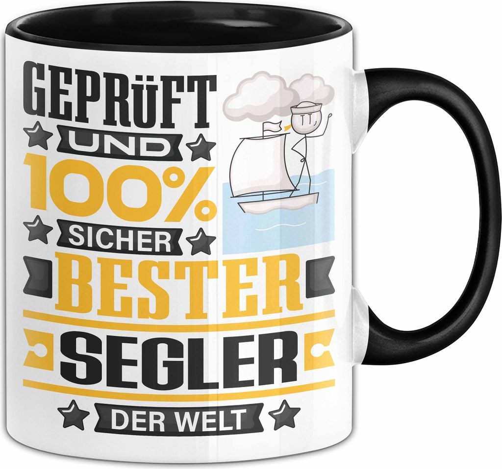 Segler Geschenk Lustiger Spruch für Segler Geschenkidee Bester Segler Der Welt (Schwarz)