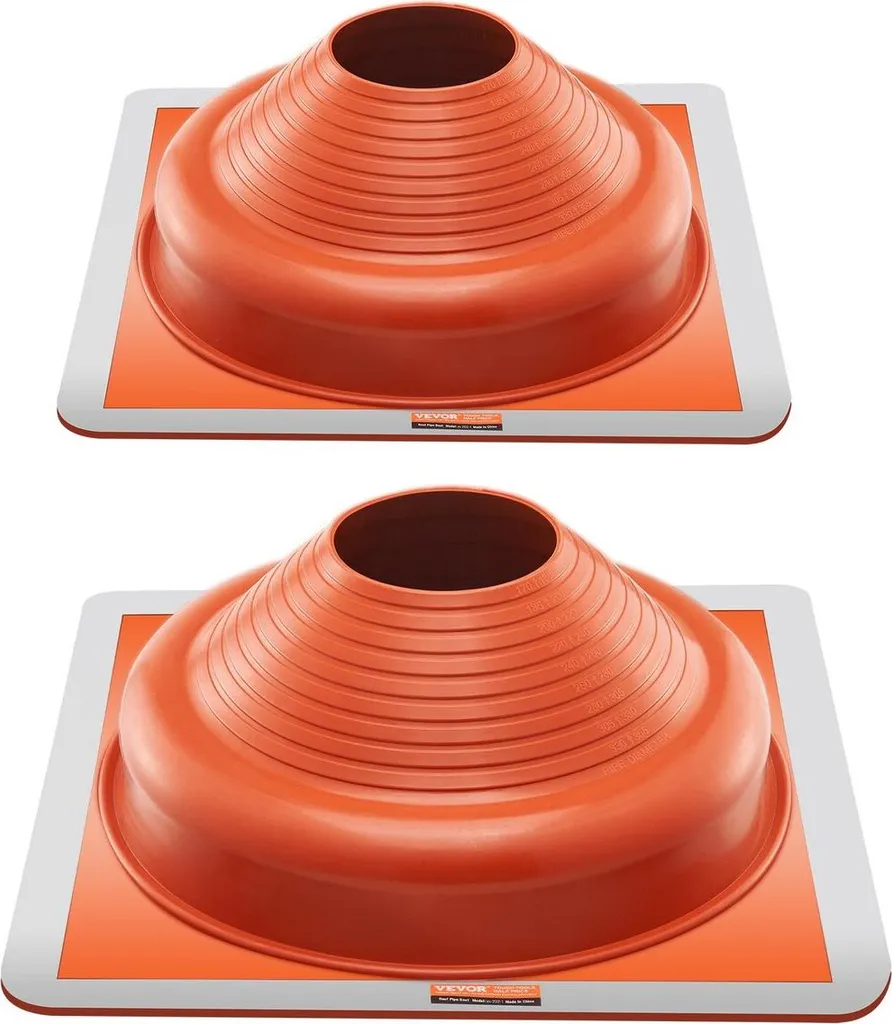 Solin de toiture ajustable pour tuyau de 171 à 355 mm kit de 2 pièces