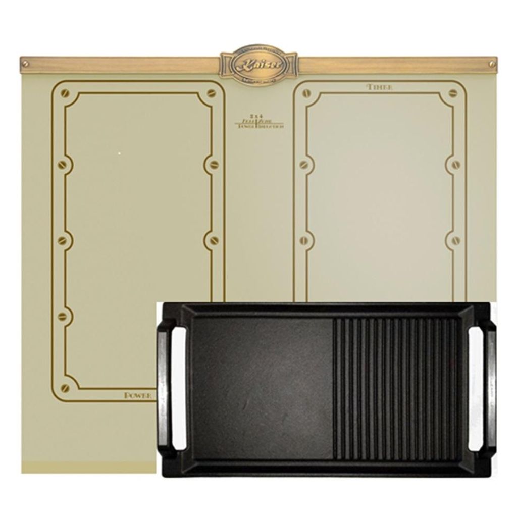 Kaiser Empire KCT 6192 FI ElfEm+Grillplatte, Einbau Induktionskochfeld 60 cm Elfenbein stoßfeste Glaskeramik, 4×2 FLEX Induktions-Kochzonen