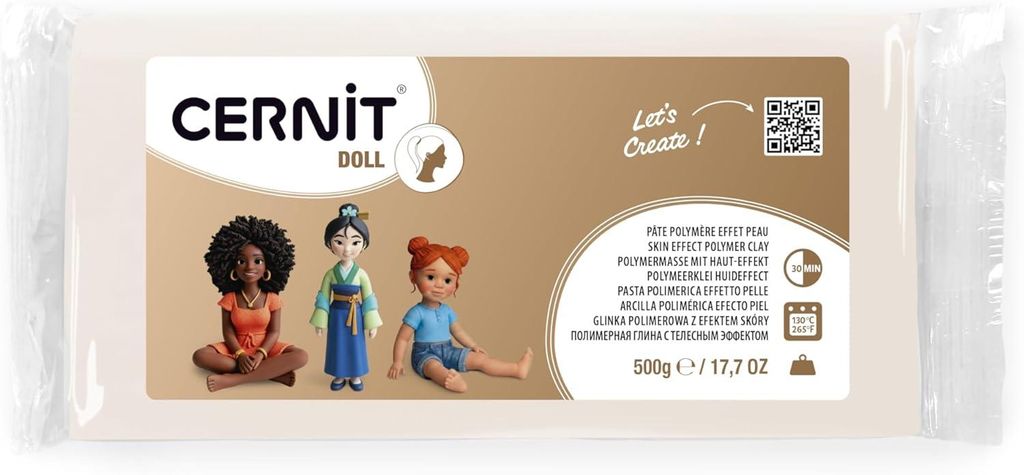 CERNIT CE0950500010C - Block Modelliermasse (Polymer) DOLL, Produktbild 