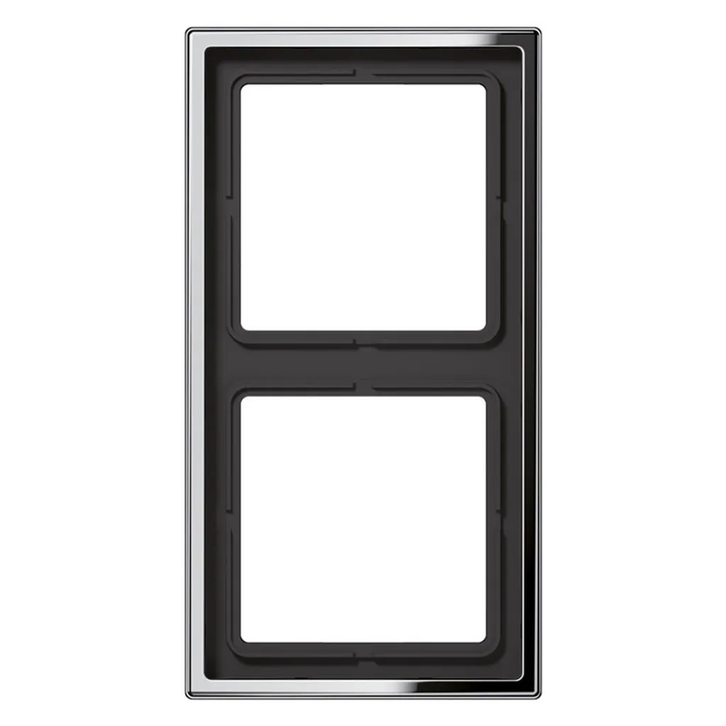 Plaque de Finition 2 Postes JUNG Chrome pour Rénovation Intérieure Chic