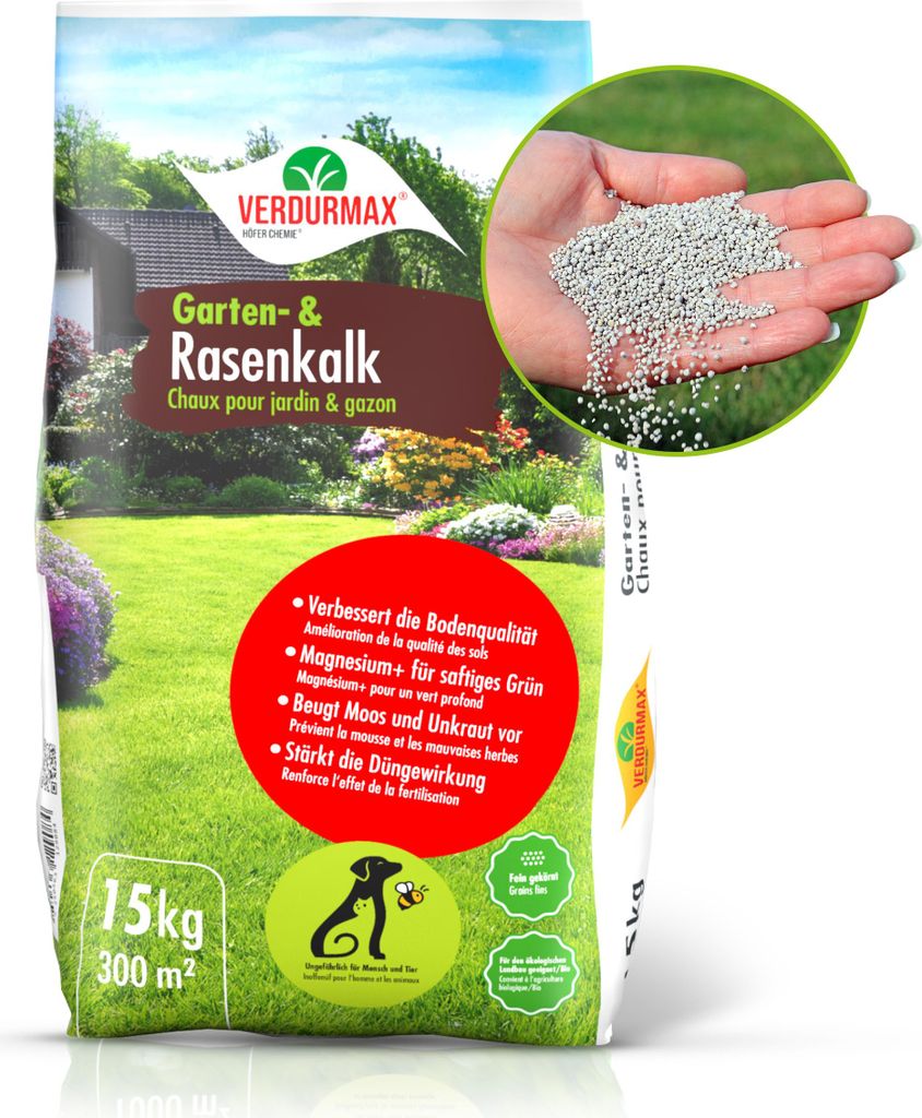 15 kg VERDURMAX Garten- und Rasenkalk