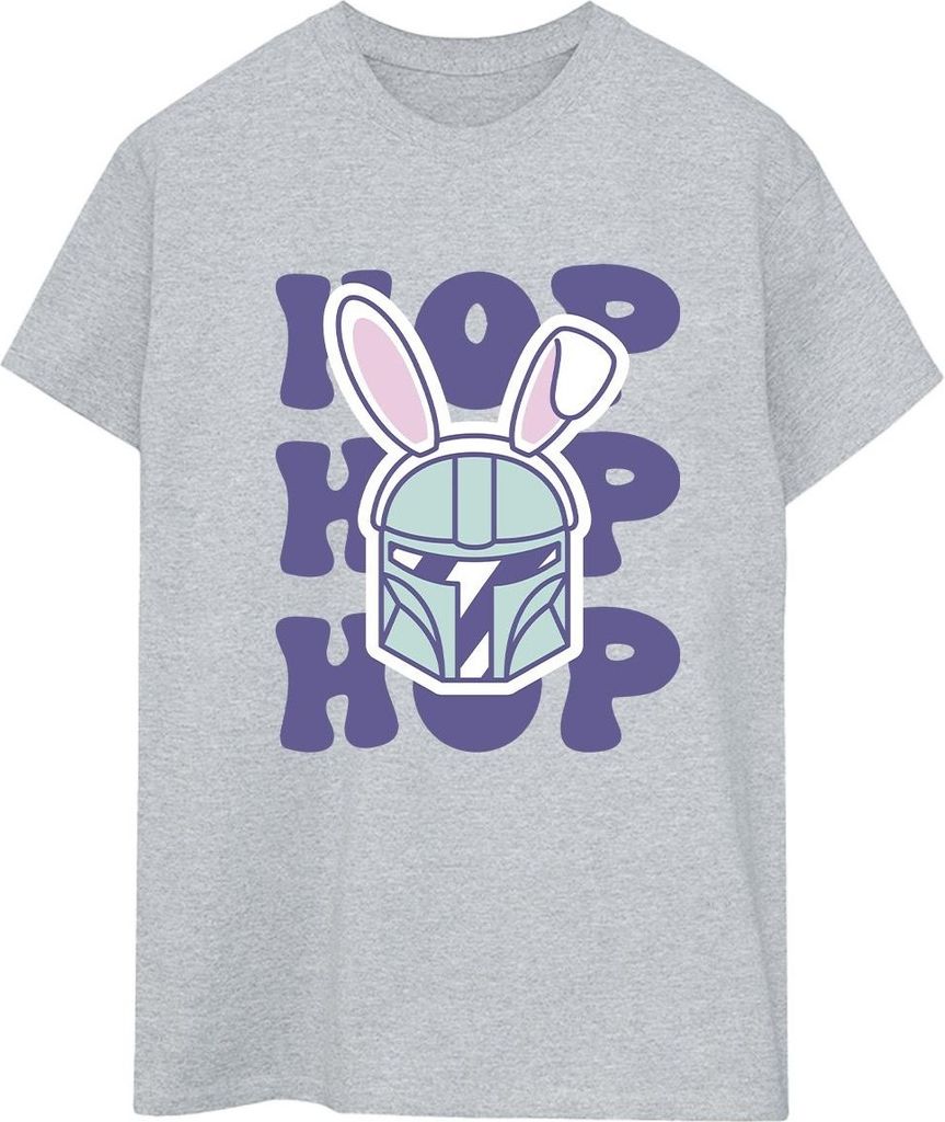 Star Wars - "The Mandalorian Hop Into Easter" T-Shirt für Damen BI46000 (S) (Grau)