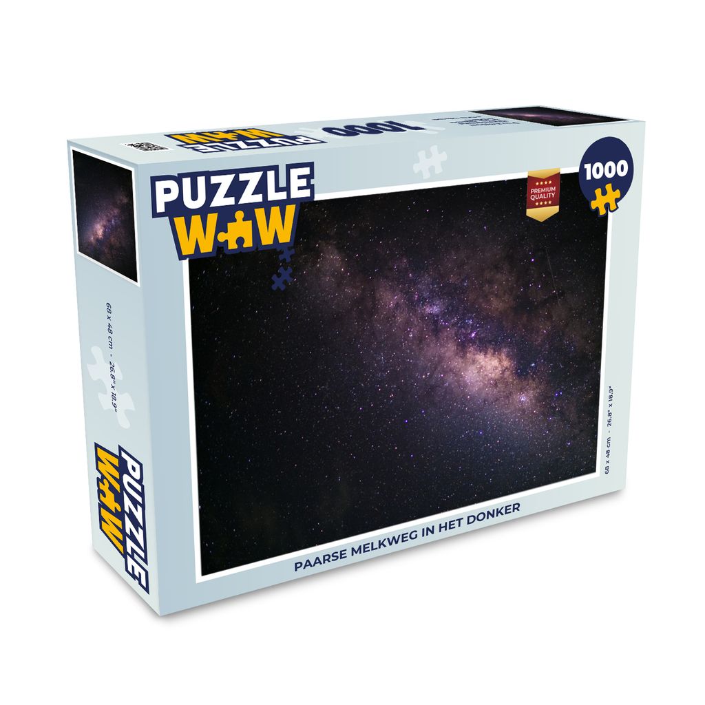 MuchoWow Puzzle 1000 Teile Lila Milchstraße in der Dunkelheit - Erwachsene - Rätsel