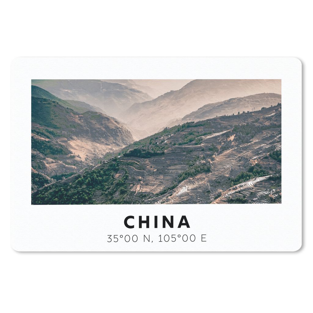 MuchoWow® Schreibtischunterlage China - Berge - Asien 60x40 Produktbild 