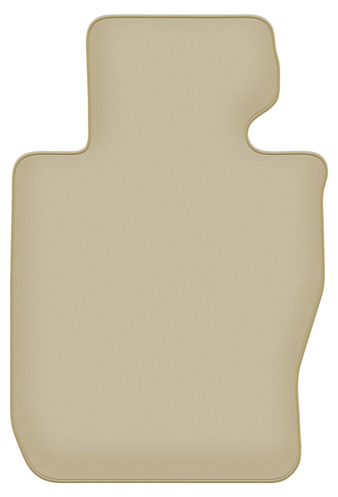 Fahrerfußmatte Velours PREMIUM beige passend für BMW X1 E84 xDrive (2004-2011, 0) – mit Befestigungen – passgenau