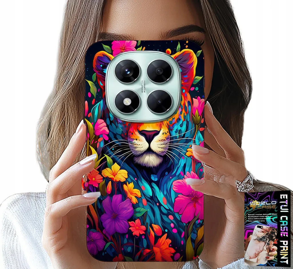 Custodia Xiaomi Note 14 Pro 5G - Cover Floreale Tiger Foil Elegante