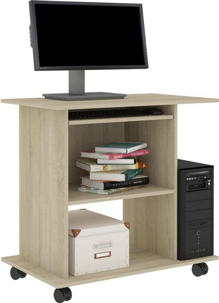 "im Sonderangebot"Schreibtisch/Büro-Möbel - CLORIS - Computertisch moderner - Sonoma-Eiche 80x50x75 cm Holzwerkstoff - NeuMöbel4360551