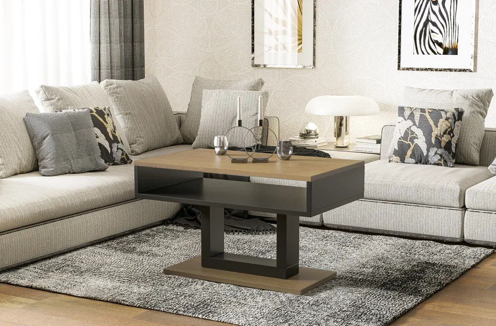 Grande table basse de salon Tilo idéale pour apéritifs et rangement