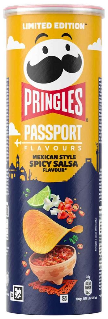 Pringles Passport Flavours Mexican Style Spicy Salsa 165g Produktbild  KI-generiertes Bild