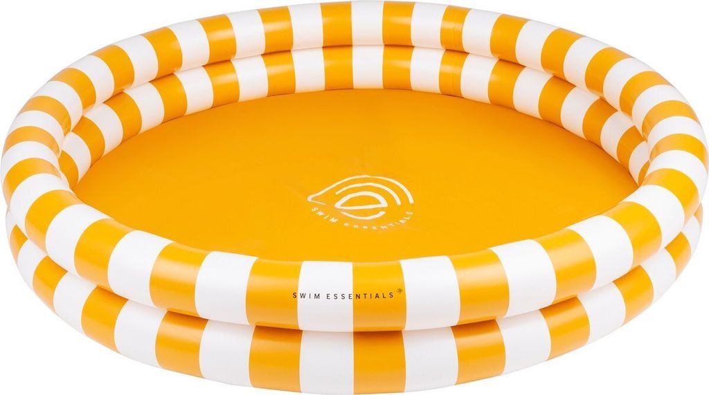 Swim Essentials Piscine gonflable 100 cm, rayures jaunes, Image du produit 