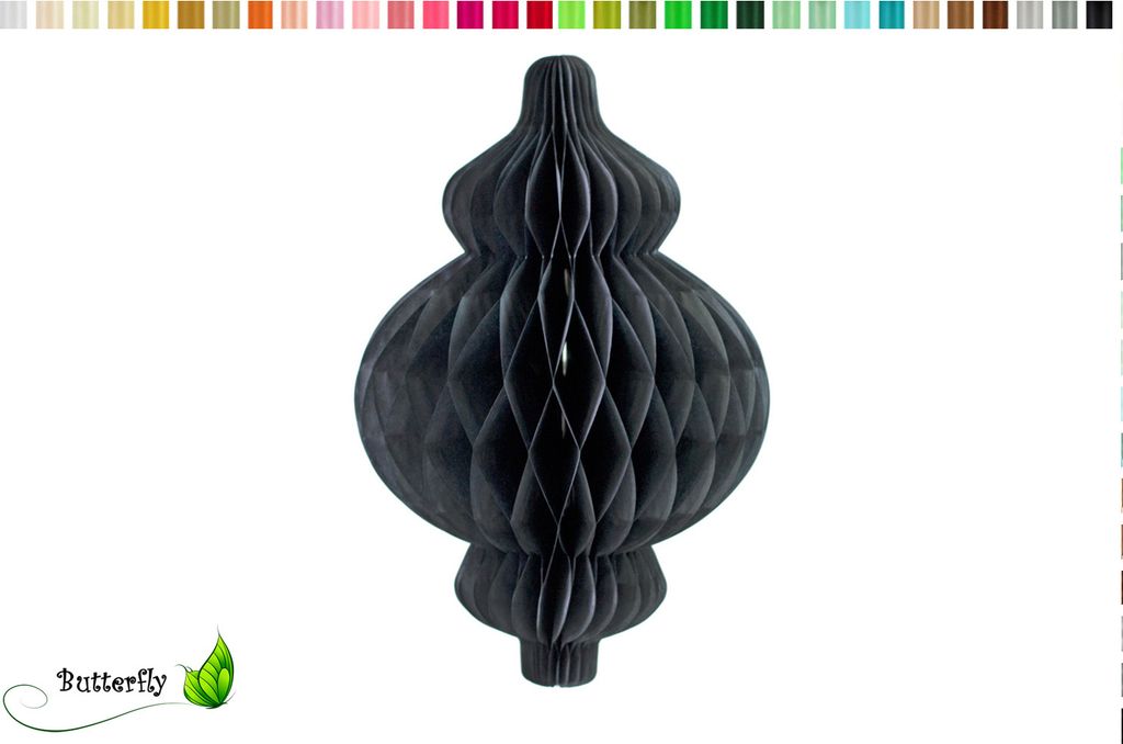 1 Wabenfigur Laterne 17x25cm, Farbauswahl:schwarz 030