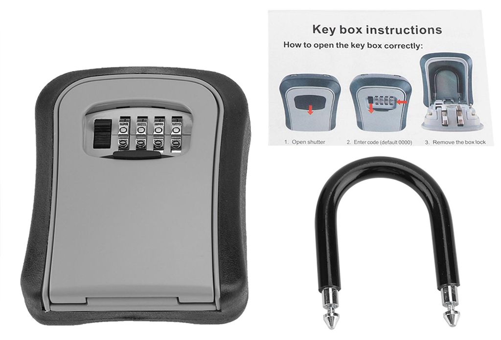 4-stelliger Schlüsseltresor, Sicherheits-Aufbewahrungsschloss, Kombinations-Wandmontage-Organizer