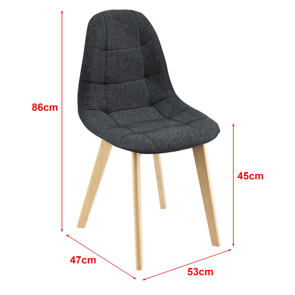 Sedie Design Kopparberg Nero e Faggio - Set 2 Pezzi Living - 4