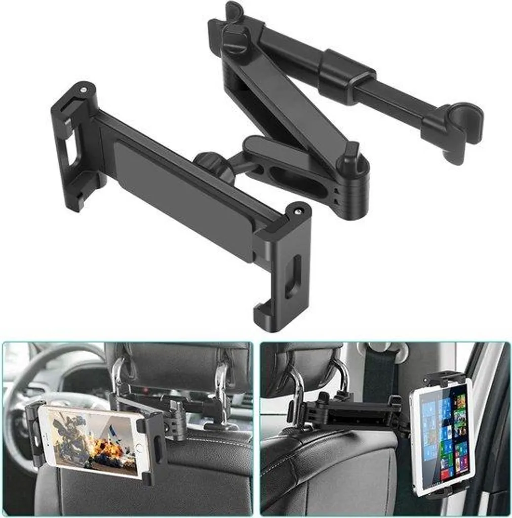 Support tablette voiture pour enfants - Voyage banquette arrière Noir