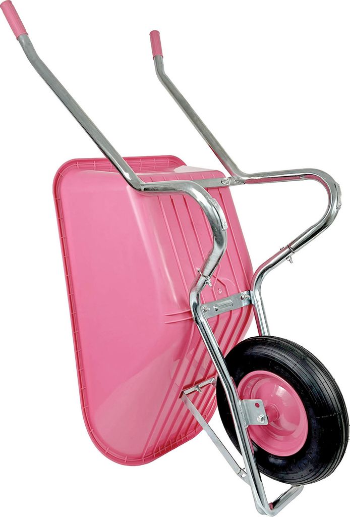 Matrix Schubkarre 100l 250kg Luftrad Kunststoffwanne Pink Produktbild 4